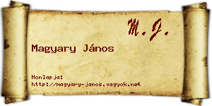 Magyary János névjegykártya